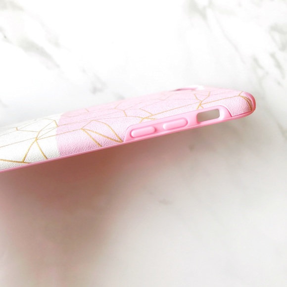 1 LEFT NEW iPhone 7+/8+ SOFT Pink Geometric Case - Picture 2 of 6